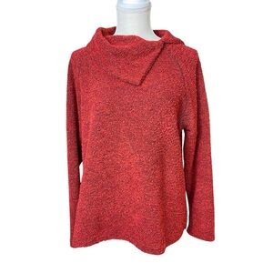 Coldwater Creek Women’s Pullover Sweater Envelope Neckline Red Orange Size M